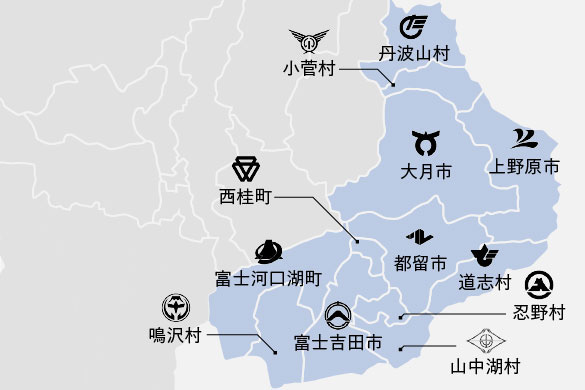 富士東部地域 エリアマップ
