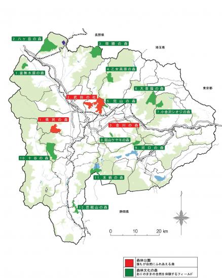 森林文化の森位置図