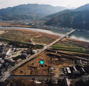 鰍沢河岸跡全景