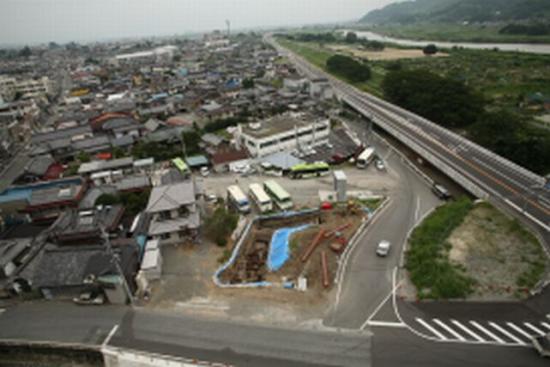 鰍沢河岸跡遠景