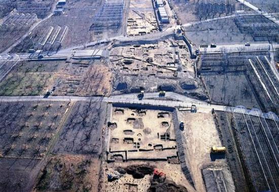 百々遺跡の空中写真