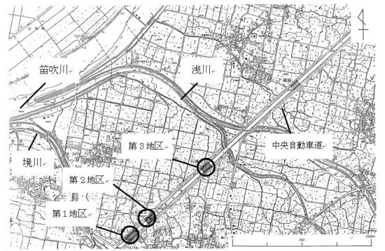 石橋条里制遺構_条里位置図